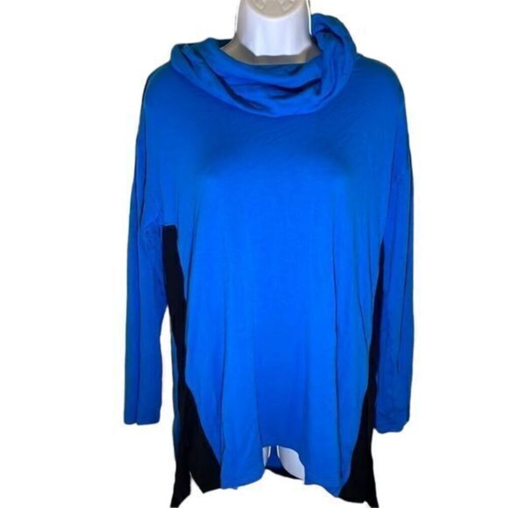 CHICO’S | L/S shirt blue black top 1 US size 8/10